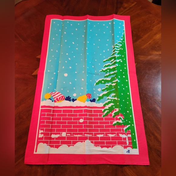 Three vintage Christmas tea towels - Picture 2 of 4